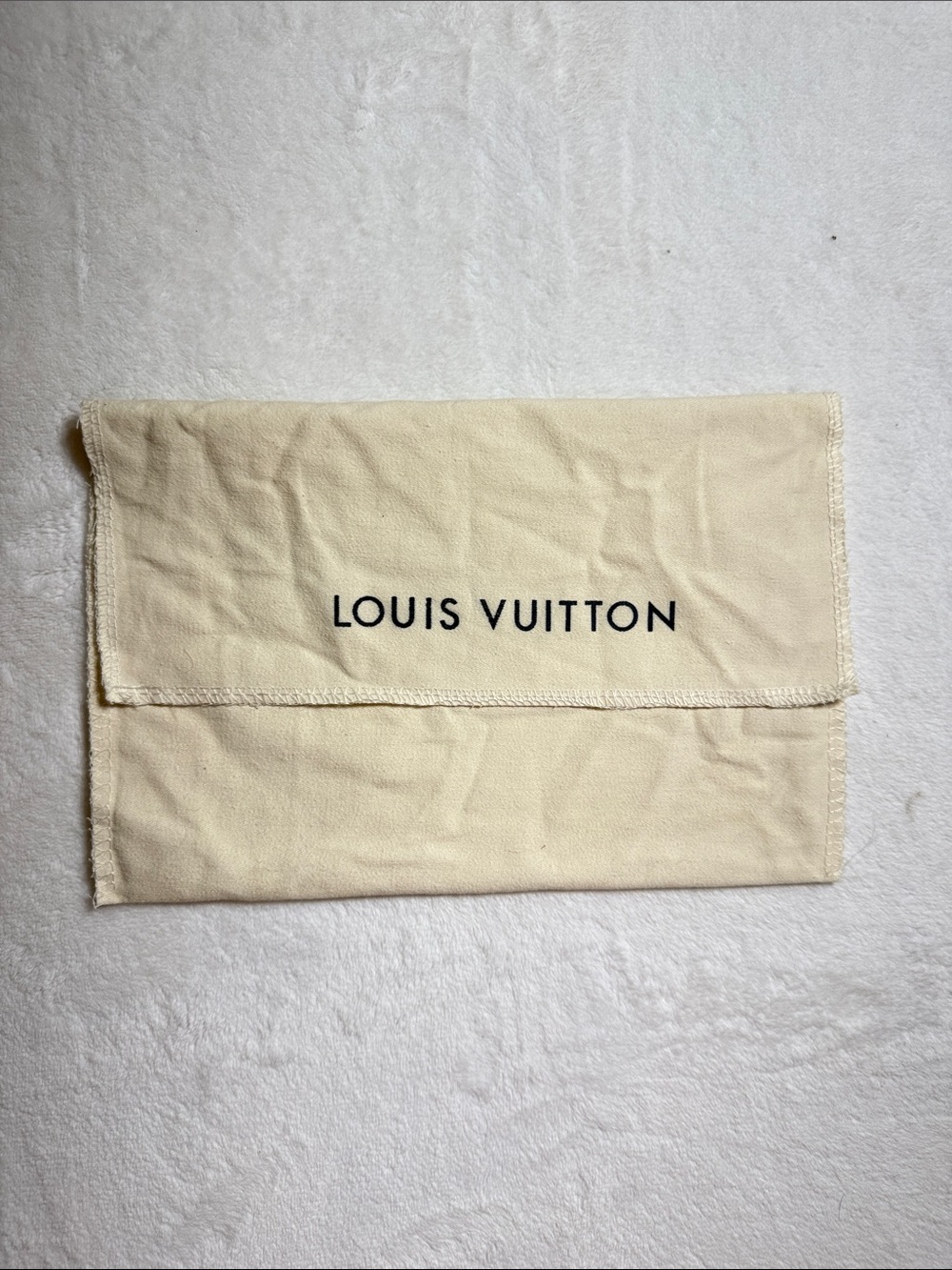 Louis Vuitton Cream Logo Dust Pouch